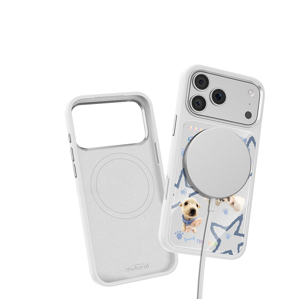 iPhone 17 Pro Magsafeli 3D Dog Serisi Ultra Premium Telefon Kılıfı - Gri
