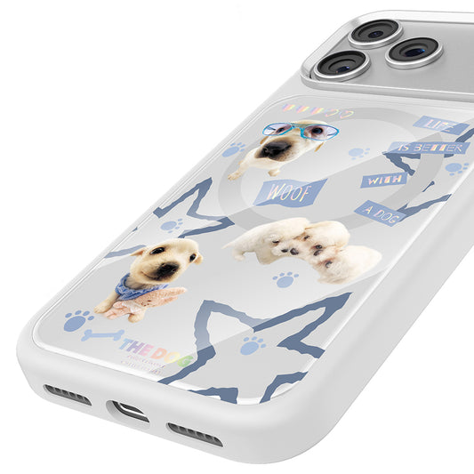 iPhone 17 Pro Max Magsafeli 3D Dog Serisi Ultra Premium Telefon Kılıfı - Gri