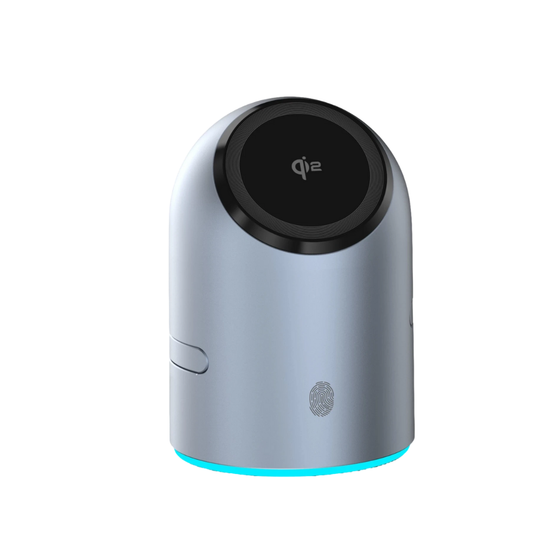 Earldom 3in1 15W Telefon 2.5W Saat ve 5W Airpods İçin Dönebilen Kablosuz Şarj Standı - Gri