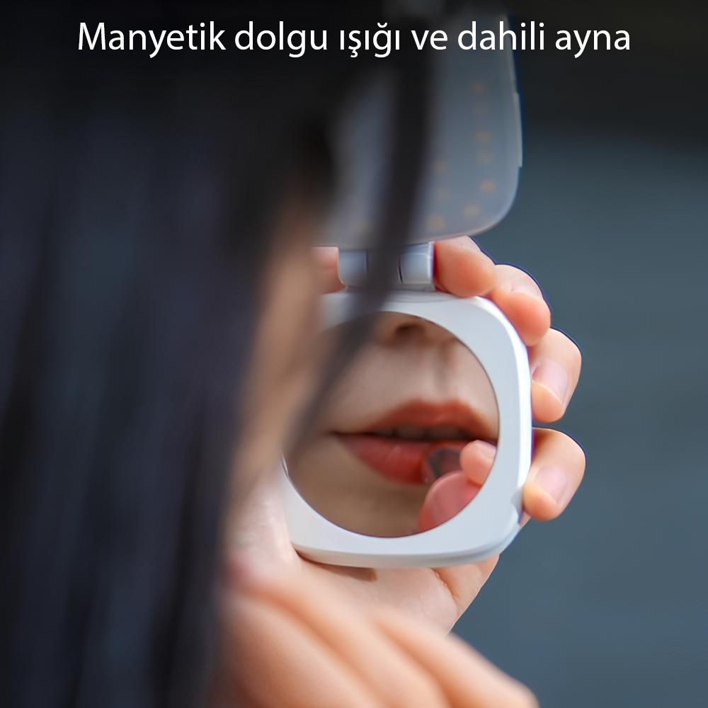 Magsafe Fonksiyonlu Ayna ve Şarj Özellikli Selfie Işığı