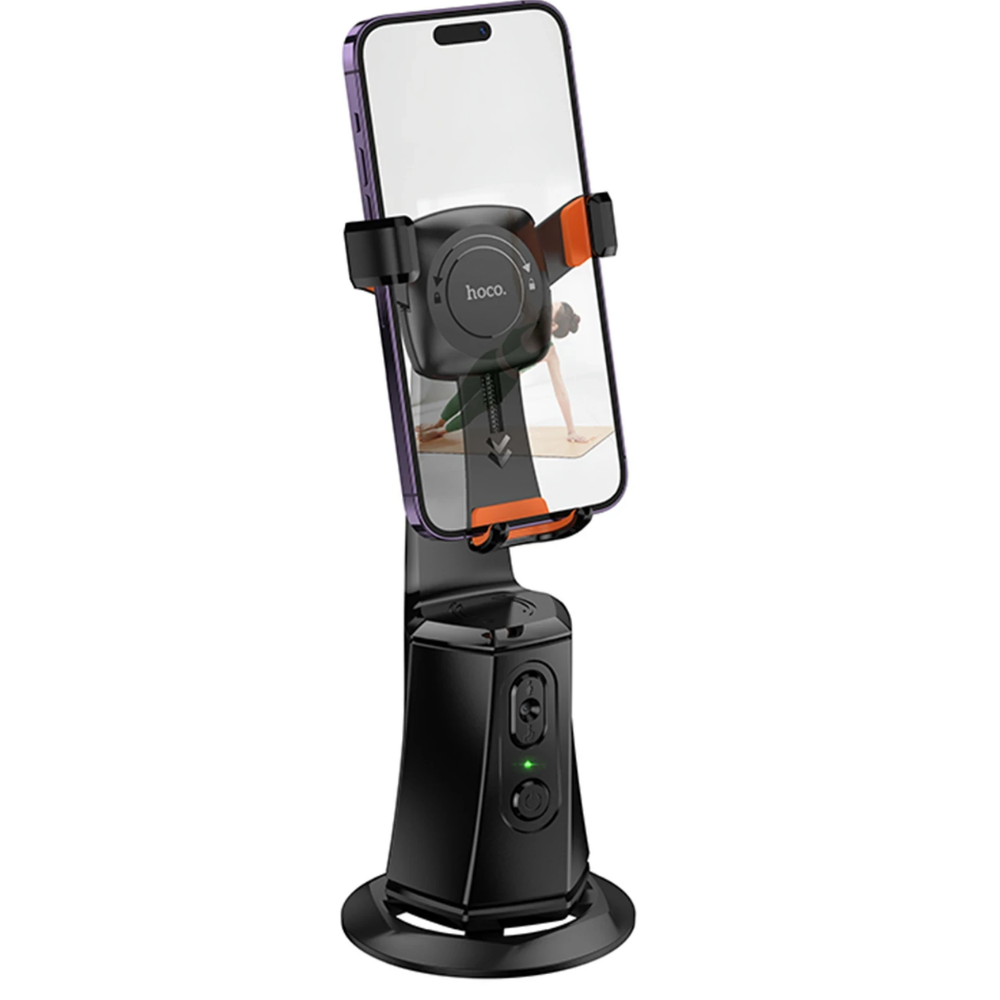 Hoco K26 Otomatik Yüz Takipli Tripodlu Akıllı Selfie Gimbal - Siyah