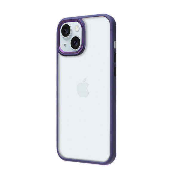 iPhone 15 Plus Renkli Lux Basic Mor Telefon Kılıfı