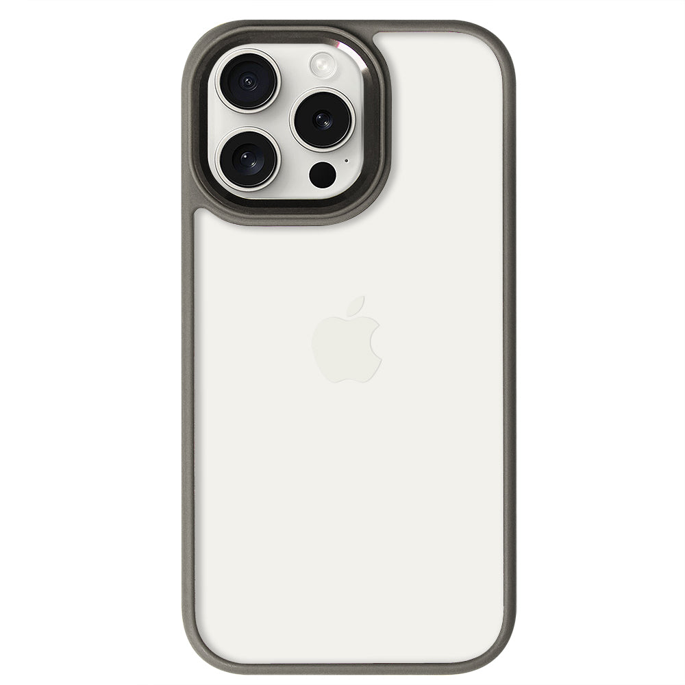 iPhone 15 Pro Renkli Lux Basic Titanyum Telefon Kılıfı