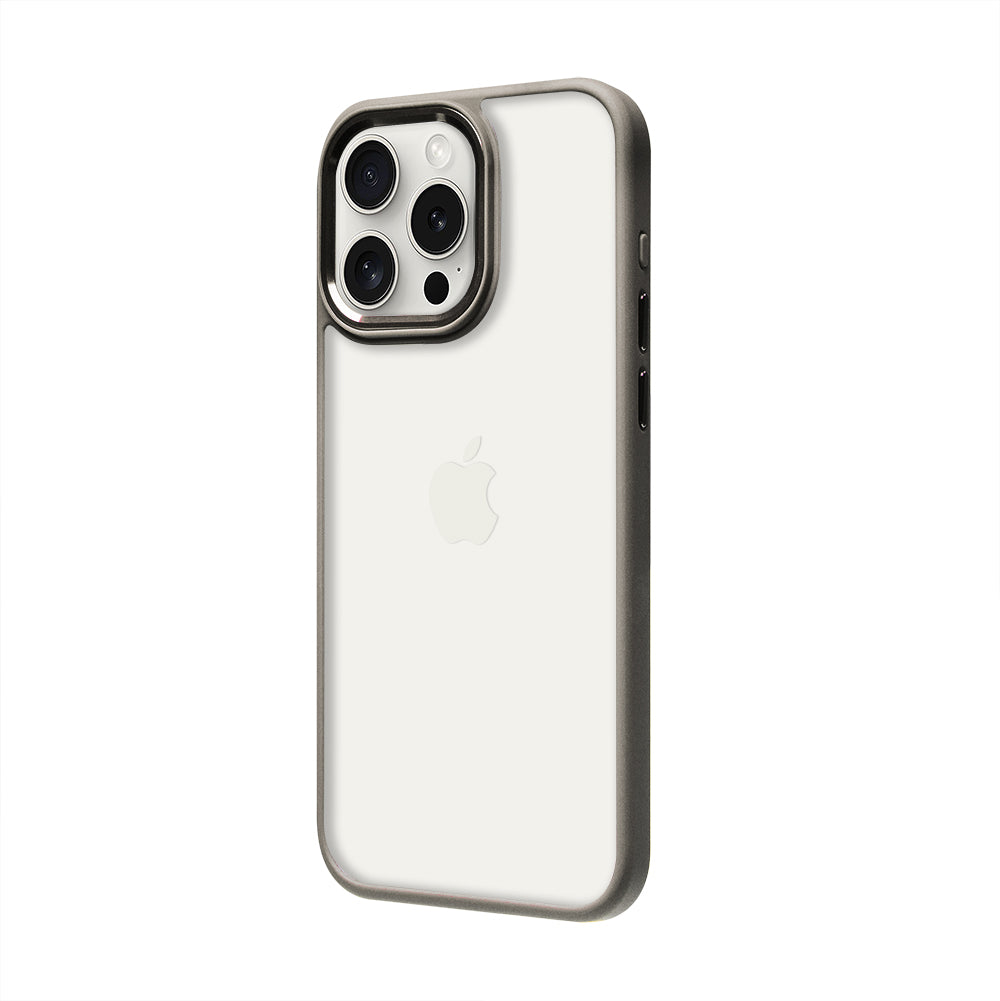 iPhone 15 Pro Renkli Lux Basic Titanyum Telefon Kılıfı