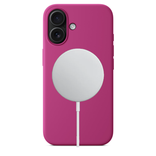 Apple iPhone 16 Silikon Magsafe Case Fuşya