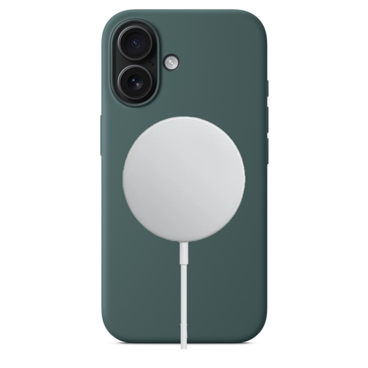 Apple iPhone 16 Silikon Magsafe Case Göl Yeşili