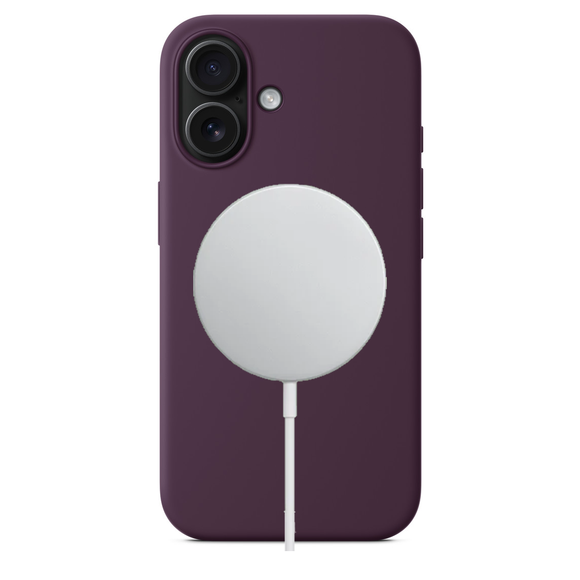 Apple iPhone 16 Plus Silikon Magsafe Case Kırmızı Erik
