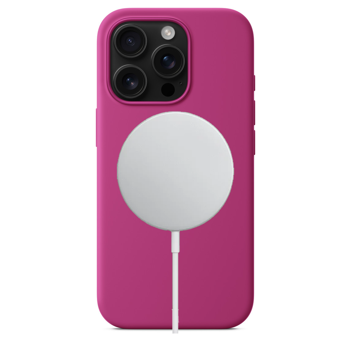 Apple iPhone 16 Pro Max Silikon Magsafe Case Fuşya