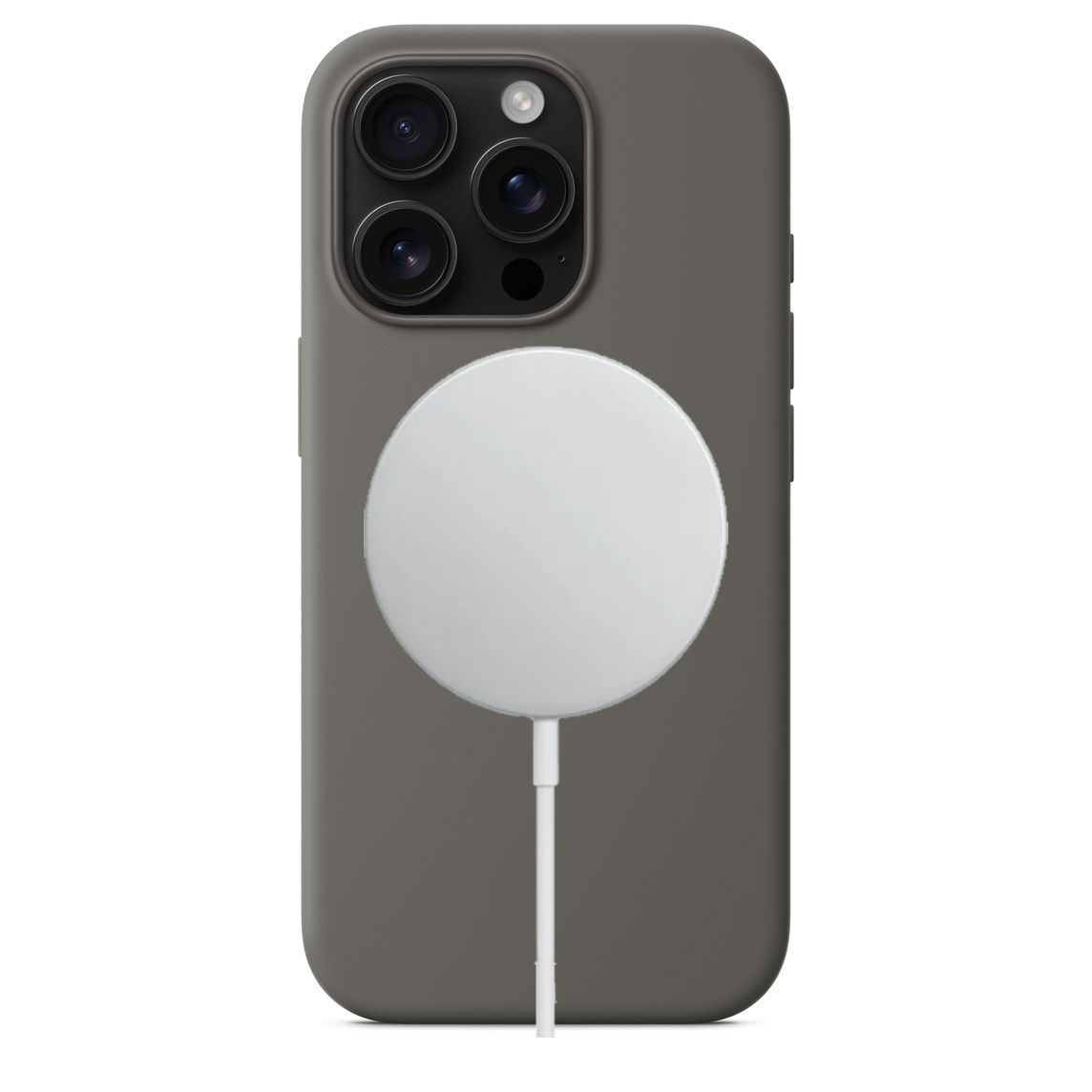 Apple iPhone 16 Pro Silikon Magsafe Case Taş Grisi