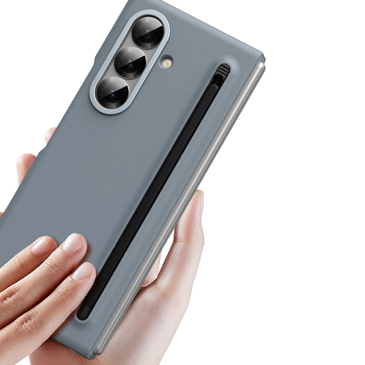 Samsung Z Fold 6 Kalemli Telefon Kılıfı Gri