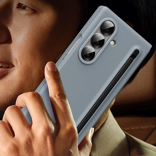 Samsung Z Fold 6 Kalemli Telefon Kılıfı Gri