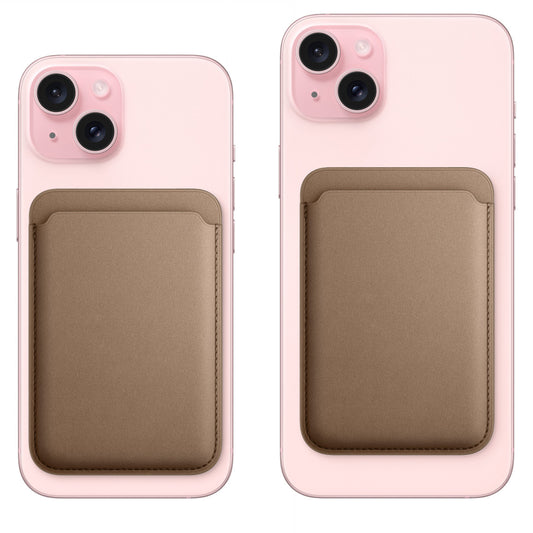 Apple iPhone Mikro Dokuma Cardsafe Kartlık Sütlü Kahve