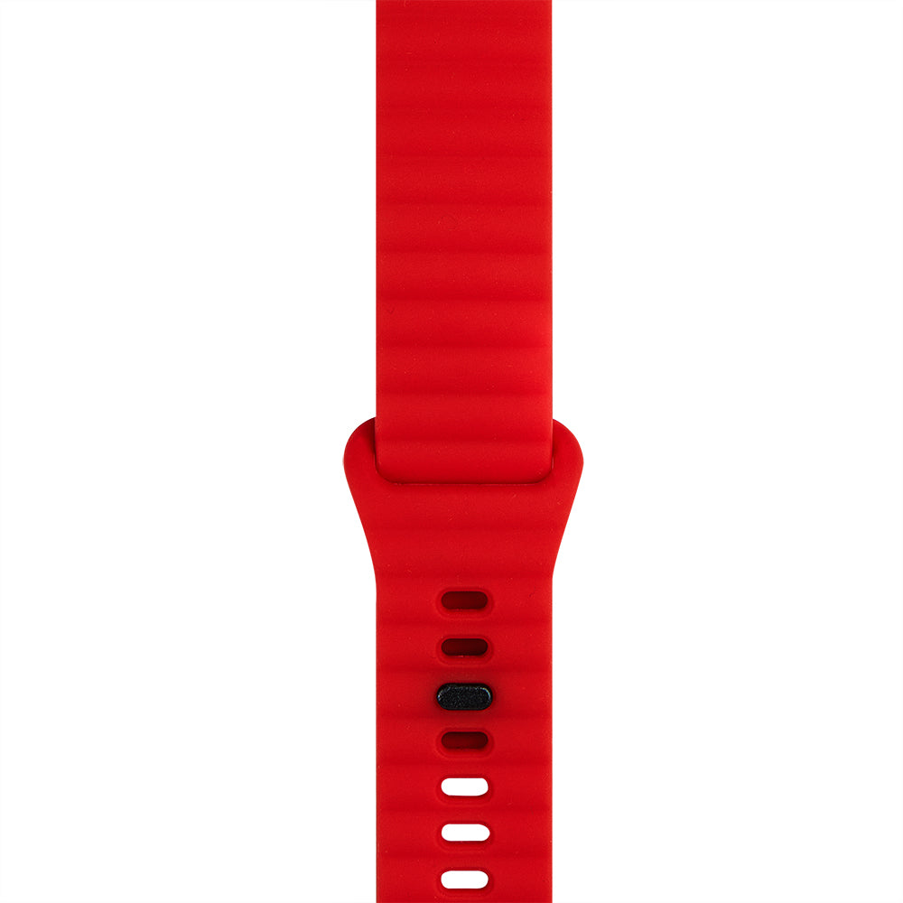 Apple Watch Baklalı Silikon Kırmızı Saat Kordonu