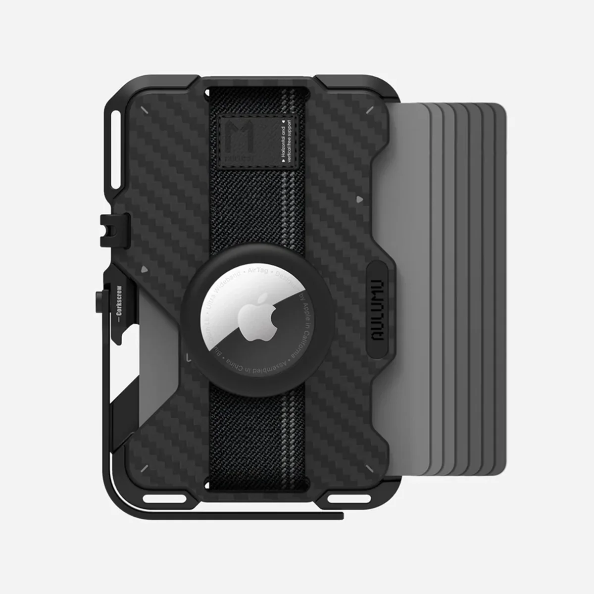 Manyetik Metal Cüzdan MagSafe Özellikli Carbon Fiber Kartlık