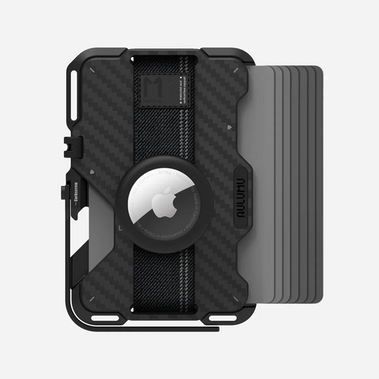 Manyetik Metal Cüzdan MagSafe Özellikli Carbon Fiber Kartlık
