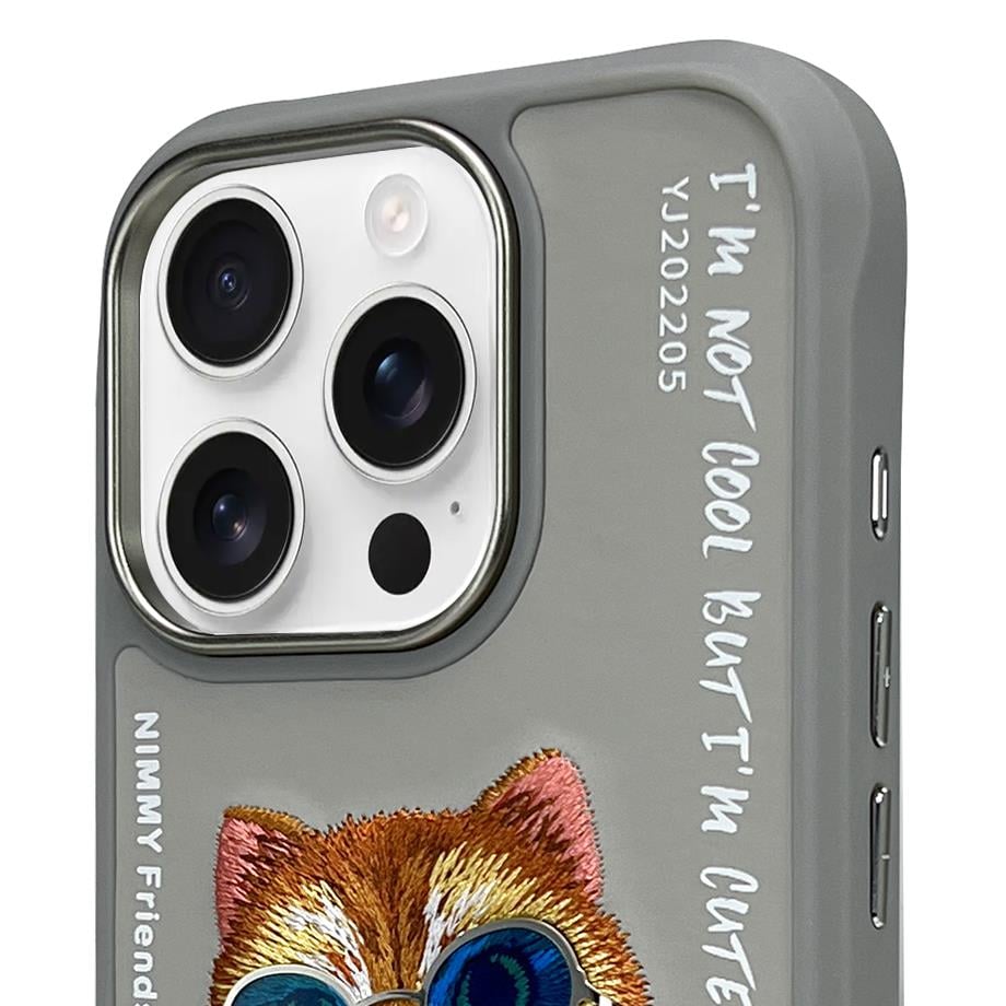 iPhone 15 Pro Max Nimmy Gerçek Nakışlı ve Çin Aslanı Telefon Kılıfı