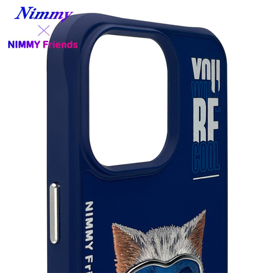 iPhone 16 Pro Nimmy Gerçek Nakışlı ve Uzay Kedi Telefon Kılıfı