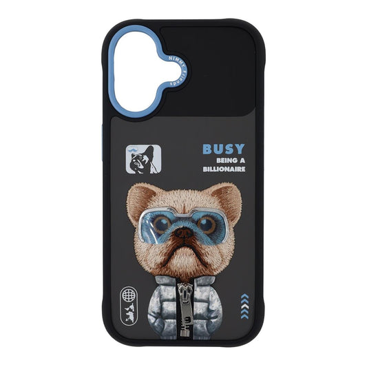 iPhone 17 Nimmy Gerçek Nakışlı ve Montlu Köpek Telefon Kılıfı