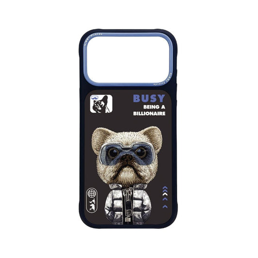 iPhone 17 Pro Max Nimmy Gerçek Nakışlı ve Montlu Köpek Telefon Kılıfı