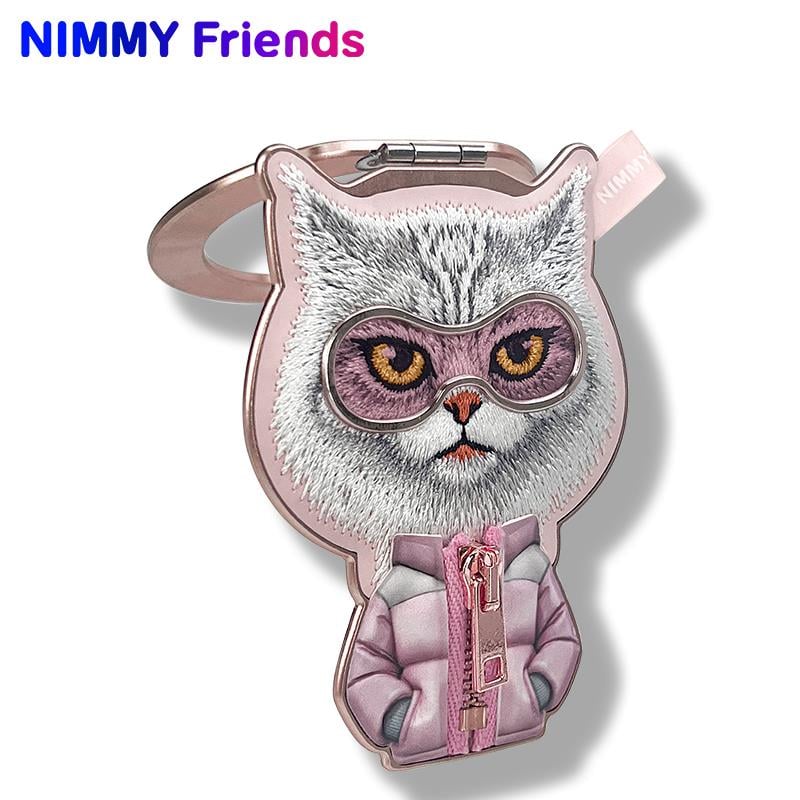 Nimmy 3D Fermuarlı Magsafe Stand Pembe Kedi
