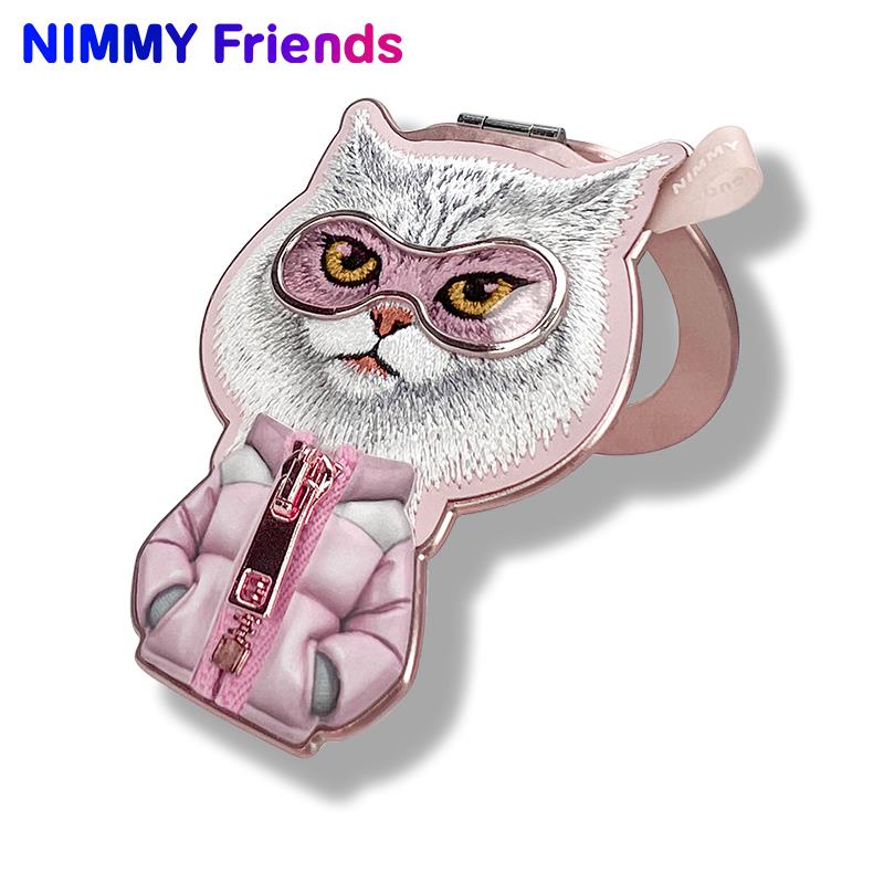 Nimmy 3D Fermuarlı Magsafe Stand Pembe Kedi