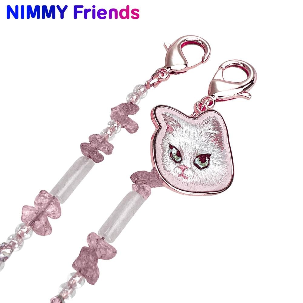 Nimmy Seramik Premium Charm Pembe Tüylü Kedi