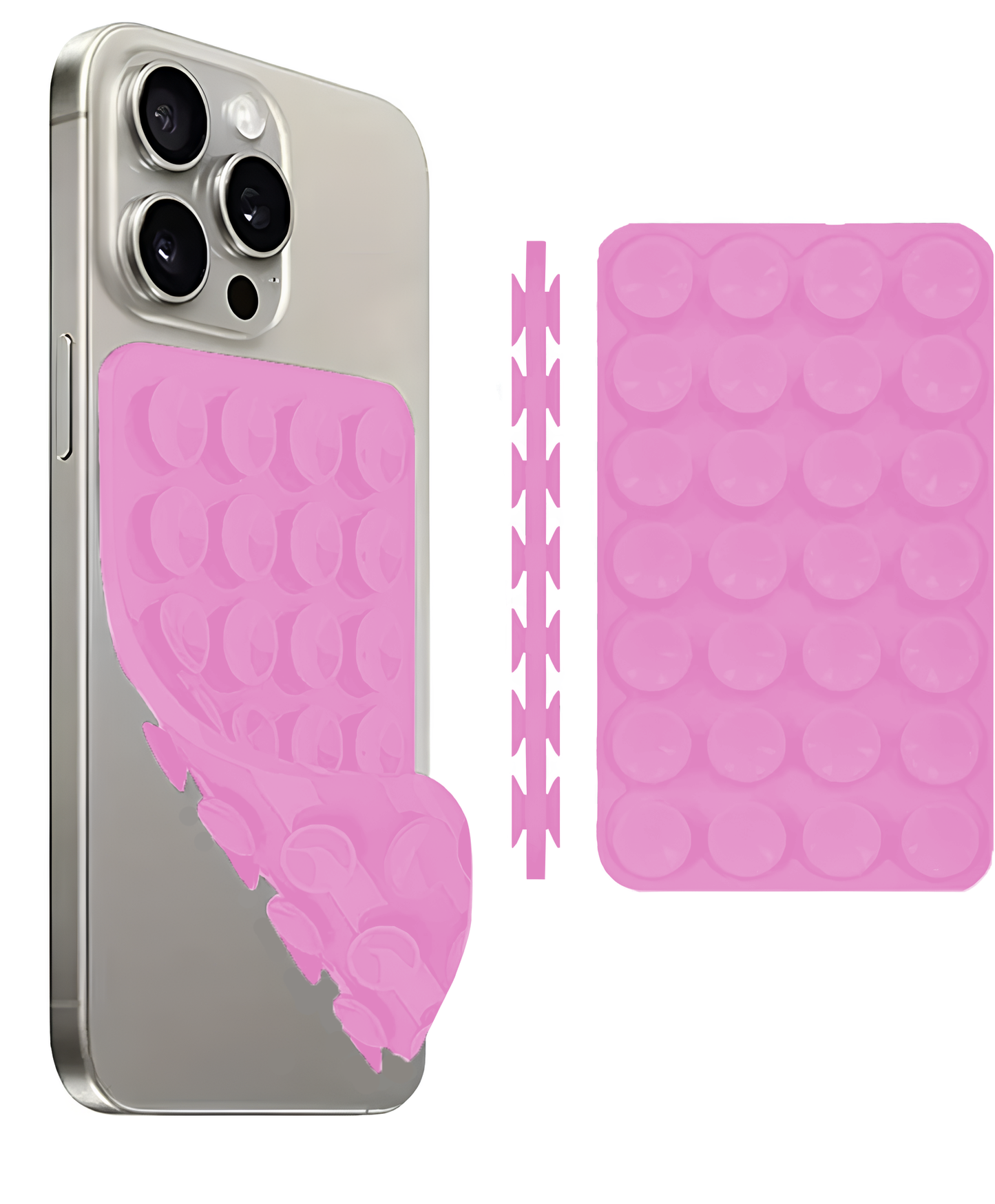 Çift Taraflı Telefon Vantuzu Pembe