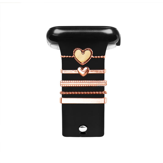 Apple Watch Charm White Heart Kordon Aksesuarı