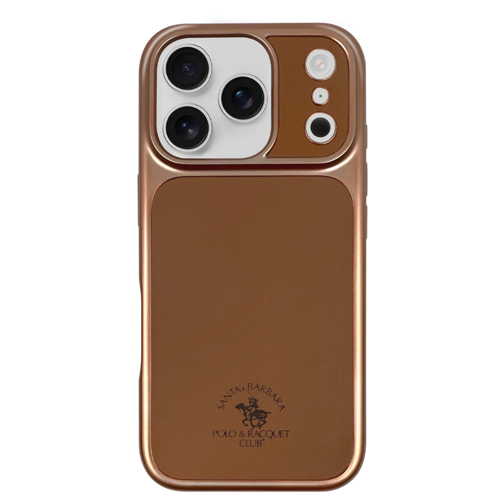 iPhone 17 Pro Max Polo Club Deri Magsafe Telefon Kılıf Gold