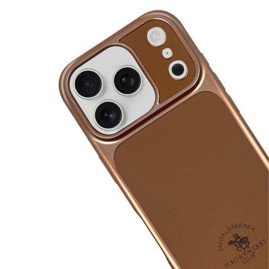 iPhone 17 Pro Max Polo Club Deri Magsafe Telefon Kılıf Gold