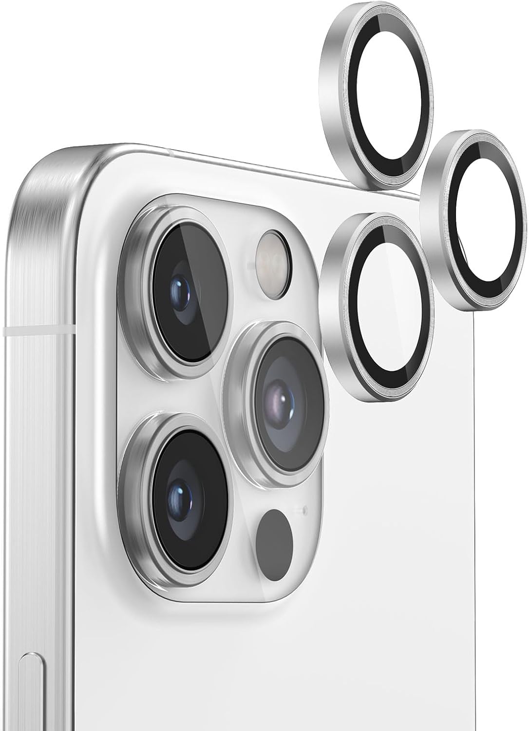 iPhone 16 Pro Kamera Koruyucu Ring Silver