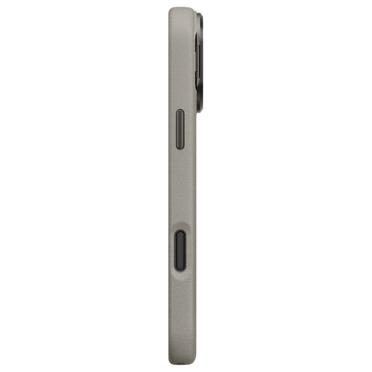 iPhone 17 Pro Max Uniq Standlı ve Tutacaklı Magsafe Vegan Deri Kılıf Gri