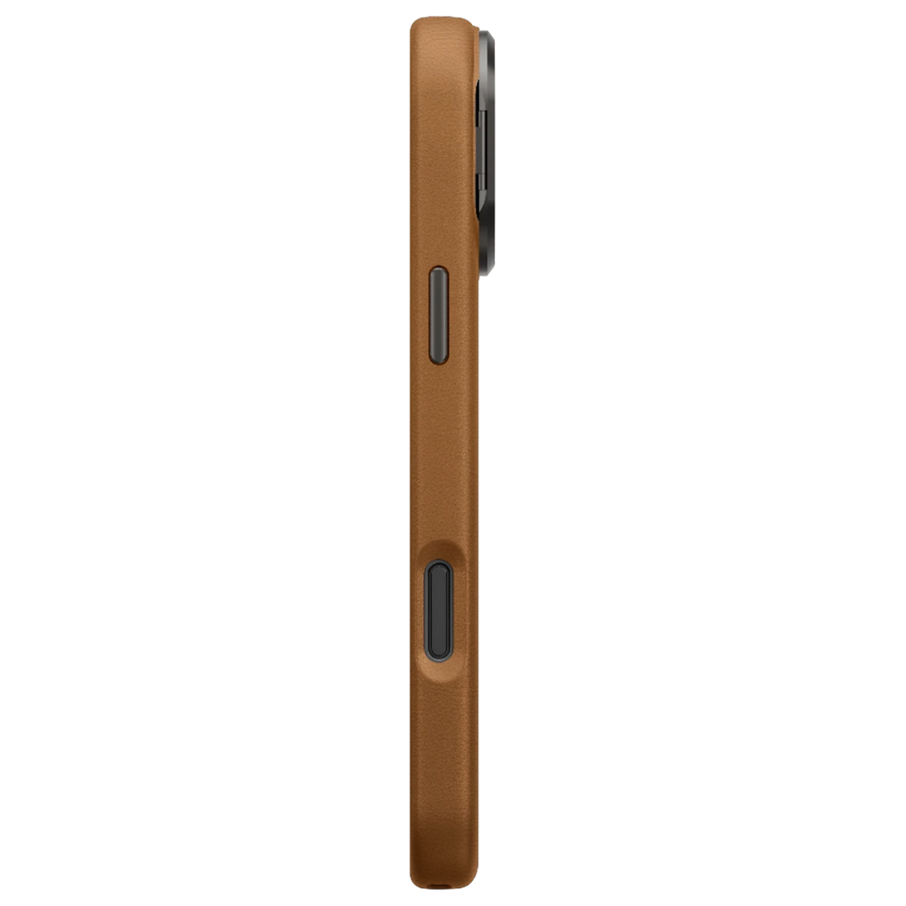 iPhone 17 Pro Max Uniq Standlı ve Tutacaklı Magsafe Vegan Deri Kılıf Kahve