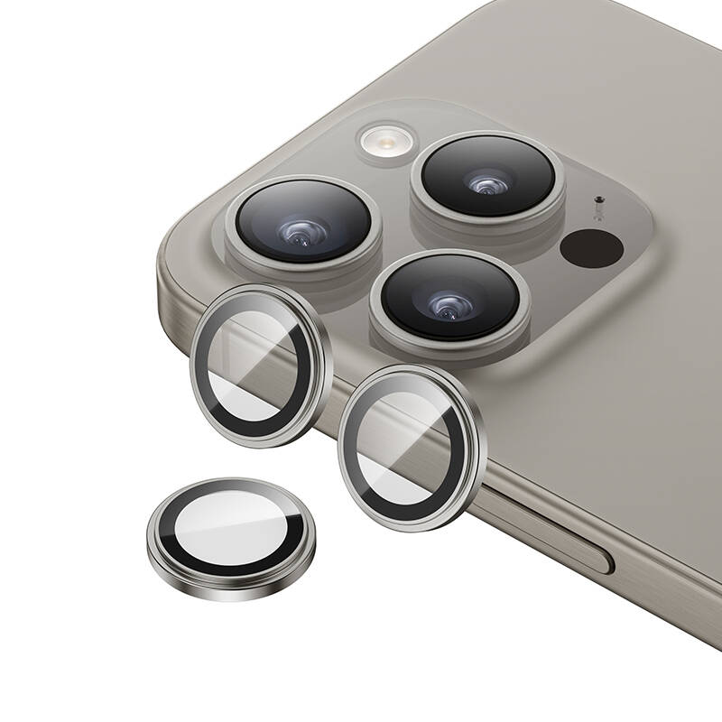 iPhone 16 Pro Kamera Koruyucu Ring Titanium