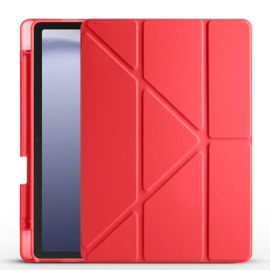 Üçgen Kalemlikli Smart Cover Tablet Kılıfı - Kırmızı