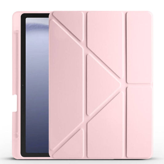 Üçgen Kalemlikli Smart Cover Tablet Kılıfı - Pembe