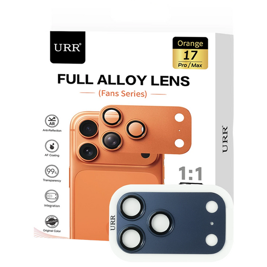 iPhone 17 Fans Series Full Alloy Lens Kamera Koruyucu Mavi